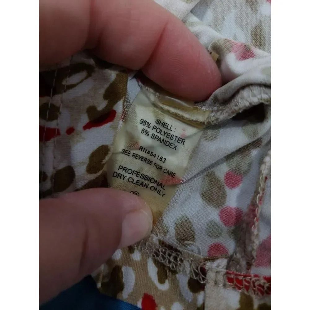 Calvin Klein Multi Color Animal Print Blouse - Picture 4 of 6